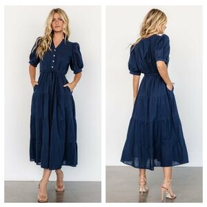 Baltic Born Camille Maxi Dress Short Sleeve Tier New Without Tags